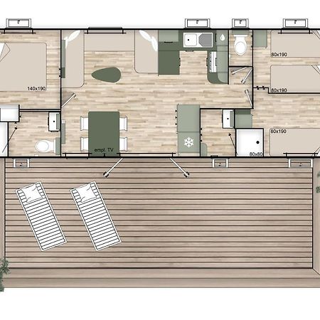 Les Dunes 5 Etoiles Mbh 6Pers 1 Suite Parentale 2 Chbs Et 2 Sdb 2 Wc Clim 42M2 Torreilles Exterior foto